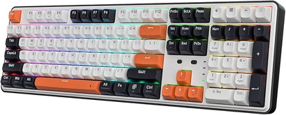 Redragon K689 PRO Wireless Gasket RGB Gaming Keyboard, 108 Keys Mechanical Keyboard w/Extra 4 Hotkeys, Upgraded Hot-swappable Socket, 3-Layer Noise Dampening, Round PBT Keycaps, Custom Linear Switch