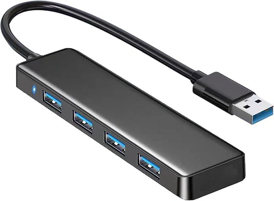 USB Hub 4 Port, VIENON USB 3.0 Hub USB Splitter for Laptop, USB Port Extender USB A Hub for PC, Desktop, Xbox, PS4, Flash Drive, Printer, Keyboard, Mouse, HDD, Plug and Play（Not for Charging）