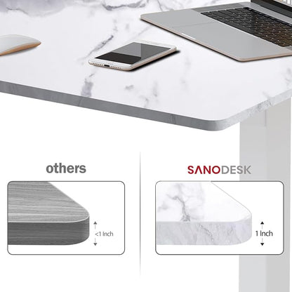 SANODESK Whole-Piece Particle Board Table Top for Standing Desk and Home Office Desk DIY, 48x30x1 Inch Marble Grey Desk Top