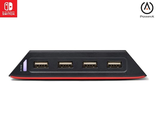 PowerA 4-Port Hi-Speed USB Hub for Nintendo Switch™, USB 2.0, 6 ft. USB Cable, Weighted Base, Officially Licensed