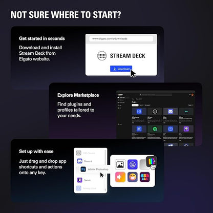 Elgato Stream Deck + White, Audio Mixer and Studio Controller | LCD keys, dials and touch strip, Compatible with Zoom, Teams, Office apps, Unlocks Wave Link mixing, Works Mac and PC