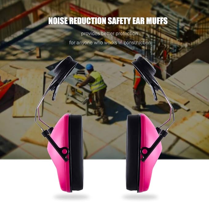 Noise Cancelling Helmet Attachable Ear Muffs Blocking Sound Reduction Ear Protection for Construction Site,Adaptors