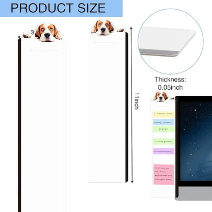 Office Desk Accessories 2pcs Multifunction Computer Monitor Memo Board - Transparent Computer Side Panel Memo Creative Monitor Side Panel Suitable for Office Home Desktop (Monitor Memo Board 14)