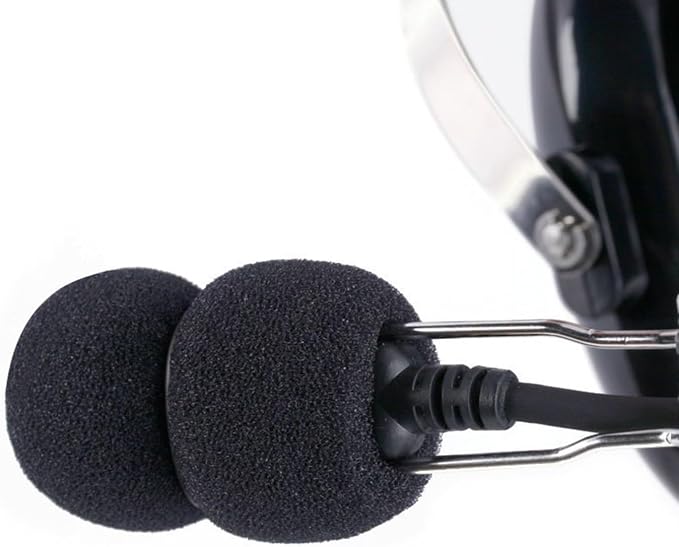 LEFXMOPHY Pop Filter for Rugged Radio Headset Mic Foam 3-Pack Microphone Windscreen