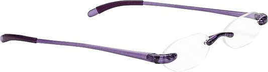 Select-A-Vision Flexi Lights Rimless Round Unisex Readers, Purple, +1.25
