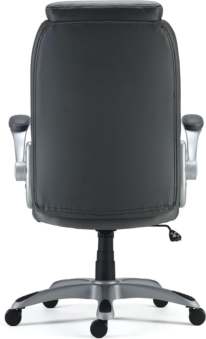 Staples Sorina Bonded Leather Chair, Grey