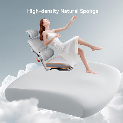 Newtral Office Chair Ergonomic - Home Office Desk Chair, Back Pain Chair with Auto-Following Lumbar Support, 4D Armrest, Seat Depth and Height Adjustable