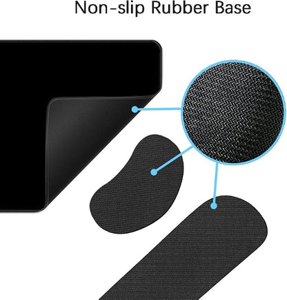 MIBITRI Keyboard Mouse Pad Set, Extended Gaming Mouse Pad+Ergonomics Keyboard Wrist Rest Support, Memory Foam, Easy Typing Pain Relief, 4Pcs XXL Ultra Thick Desk Mat, Black