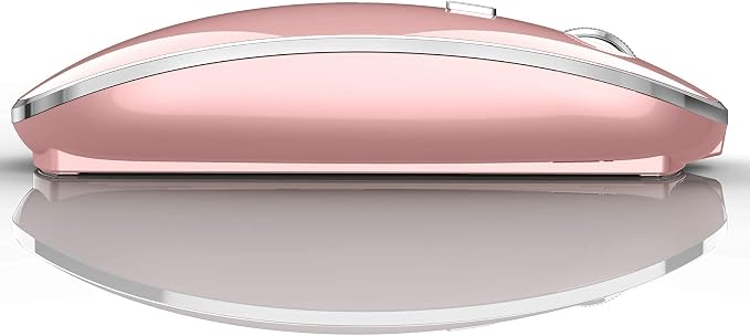 Wireless Bluetooth Mouse for iPad pro iPad Air Mac MacBook Pro MacBook Air Laptop iMac Chromebook Win8/10/11 HP DELL PC (Pink)