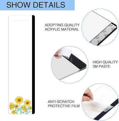 Office Desk Accessories 2pcs Multifunction Computer Monitor Memo Board - Transparent Computer Side Panel Memo Creative Monitor Side Panel Suitable for Office Home Desktop (Monitor Memo Board 7#)