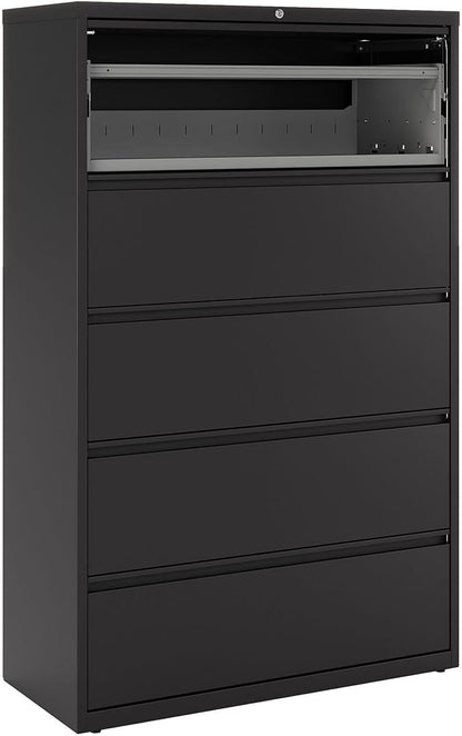 Lorell Telescoping Suspension Lateral Files - 5-Drawer