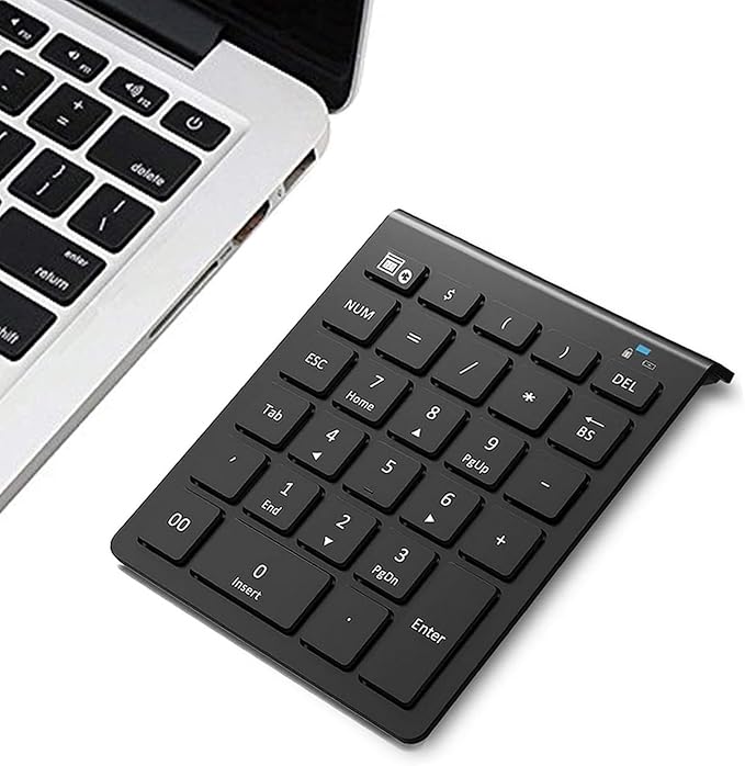 Lekvey Bluetooth Number Pad for Laptop, Wireless Numeric keypad, 28 Keys Numpad Number Keypad Bluetooth 10 Keys Number Pad for Laptop, MacBook Air/Pro, iMac, Surface Pro, etc