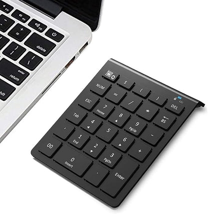 Lekvey Bluetooth Number Pad for Laptop, Wireless Numeric keypad, 28 Keys Numpad Number Keypad Bluetooth 10 Keys Number Pad for Laptop, MacBook Air/Pro, iMac, Surface Pro, etc