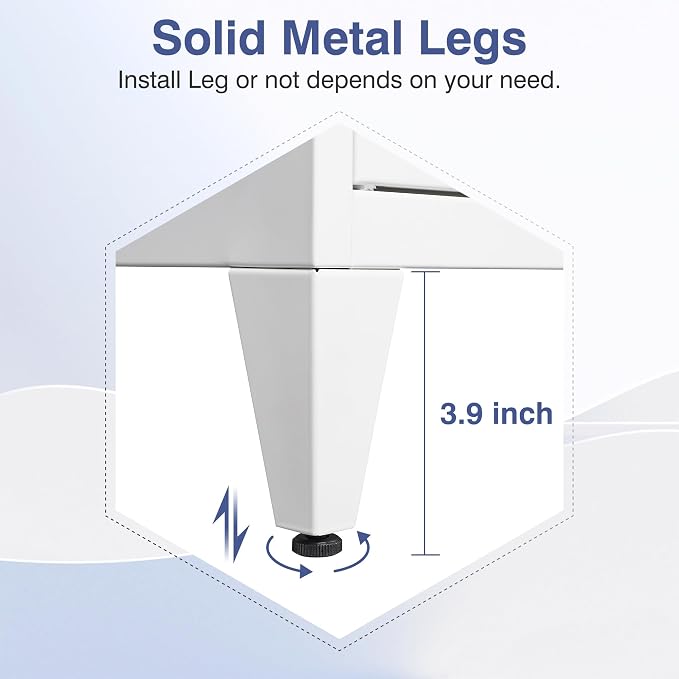 Metal Storage Cabinet,Home Office Cabinet with Doors and Adjustable Shelves,Locking Cabinet with Adjustable Leg Levelers Assembly Required(White)