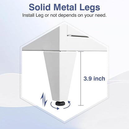 Metal Storage Cabinet,Home Office Cabinet with Doors and Adjustable Shelves,Locking Cabinet with Adjustable Leg Levelers Assembly Required(White)