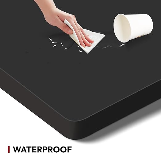 SANODESK Universal Tabletop 48"x30"x1" Thickness One-Piece Table Top Rectangular Particle Board for Standing Desk and Home Office Countertop DIY,Black Desk Top