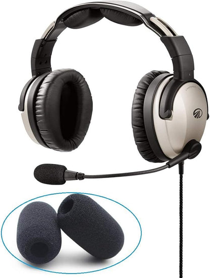6 Pack Microphone Windscreens, Dense Mic Foam Covers Windshields for Lightspeed Astro A50s David Clark Aviation Headsets