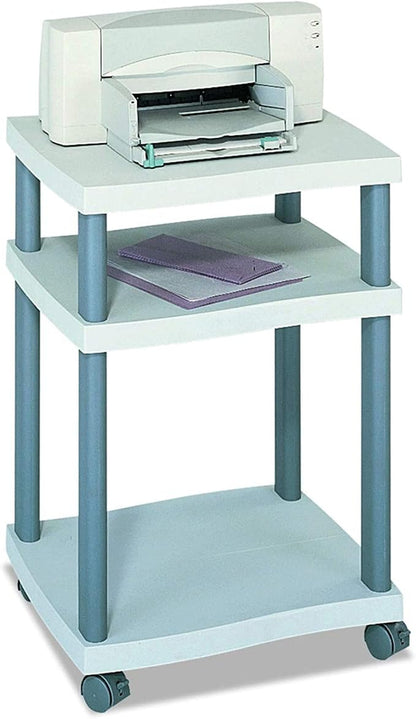 Safco Products 1860GR Wave Desk Side Printer Machine Stand, Light Gray