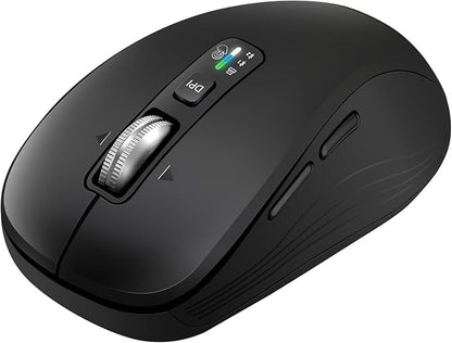 Wireless Bluetooth Mouse, 3-Device Multi-Mode (USB + 2 Bluetooth), 4-Way Metal Scroll Wheel, Adjustable DPI, Silent Click, Long Battery Life, Ergonomic Mouse for Laptop, PC, Mac, iPad (Black, 9)