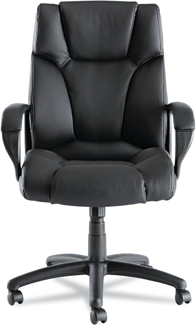 Alera Fraze Series High-Back Swivel/Tilt Chair, Black Leather