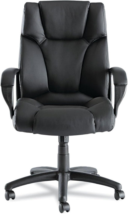 Alera Fraze Series High-Back Swivel/Tilt Chair, Black Leather