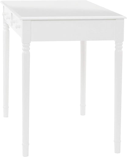 SEI Furniture - Writing 2-drawer Desk- Crisp White - Transitional Design, White Finish - Ideal for Home Office, Bedroom (HO8800)