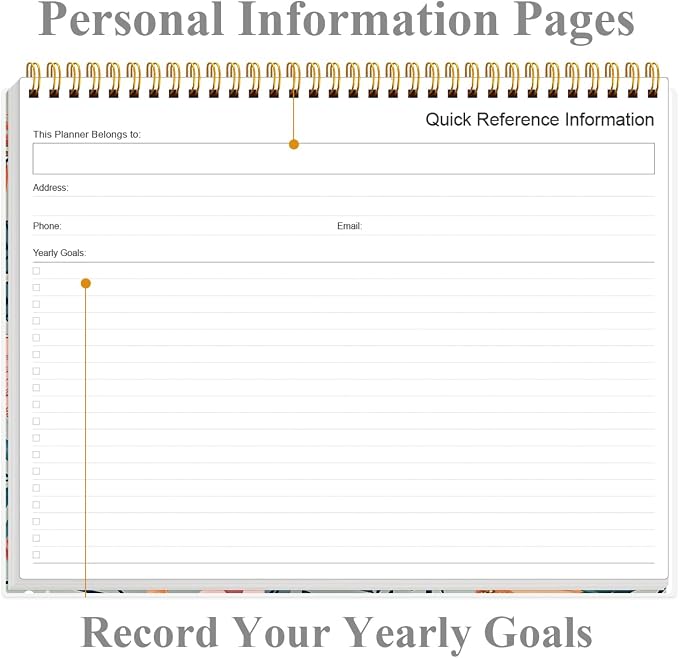 Weekly Productivity Planner - 8.5" x 11" Dashboard Desk Notepad Has 6 Focus Areas to List Tasks for Goals, Projects, Clients, Academic or Meal-Organize Your Daily Work Efficiently, 54 Weeks, Flower-A