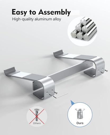 Soqool Laptop Stand for Desk,Aluminum Computer Stand for Cooling,Sturdy Stable Ergonomic Laptop Riser Compatible with MacBook Pro Stand Air/Dell/HP/Lenovo 10-16.2inch Notebook,Work Home Office