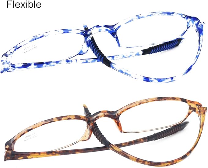 Lightweight Reading Glasses,Flexible(Memory Plastic) Readers,Unbreakable reading for Men and Women