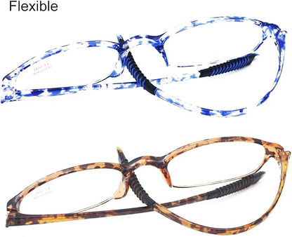 Lightweight Reading Glasses,Flexible(Memory Plastic) Readers,Unbreakable reading for Men and Women