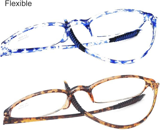 Lightweight Reading Glasses,Flexible(Memory Plastic) Readers,Unbreakable reading for Men and Women