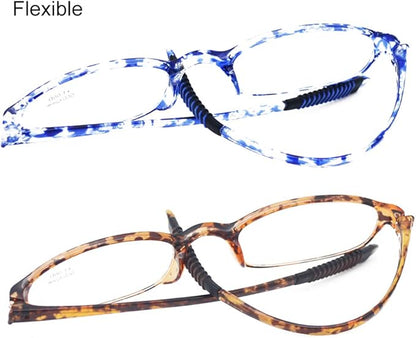 Lightweight Reading Glasses,Flexible(Memory Plastic) Readers,Unbreakable reading for Men and Women