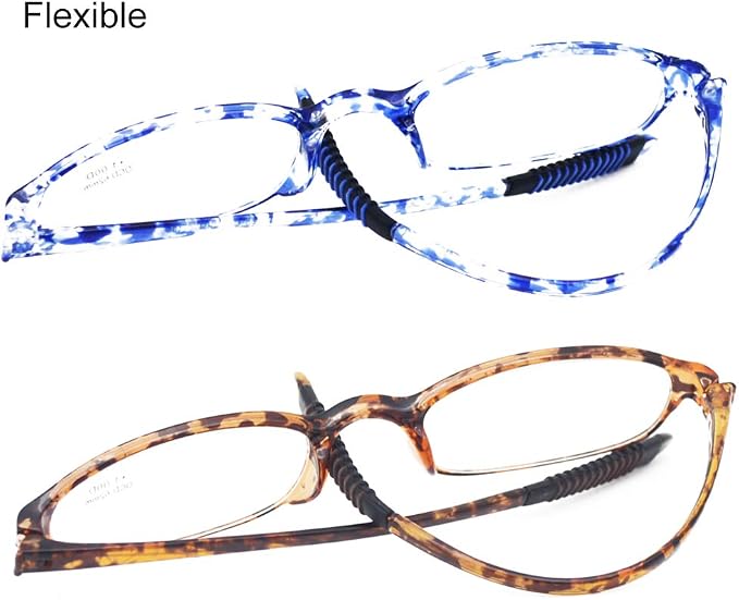 Lightweight Reading Glasses,Flexible(Memory Plastic) Readers,Unbreakable reading for Men and Women