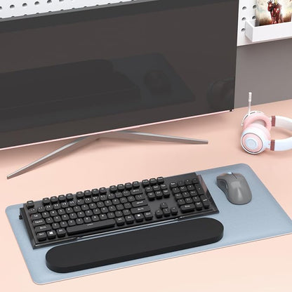 Richboom Ergonomic Computer Keyboard Stand - Tilt PC Keyboard Stand Riser for Easy Typing, Acrylic Keyboard Tray Holder for Office Desk, Home, School, with Silicone Anti-Slip Case, Black