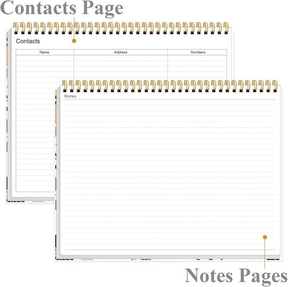 Weekly Productivity Planner - 8.5" x 11" Dashboard Desk Notepad Has 6 Focus Areas to List Tasks for Goals, Projects, Clients, Academic or Meal-Organize Your Daily Work Efficiently, 54 Weeks, Rose Flower