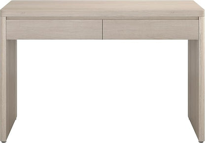 Henn&Hart 48" Modern Rectangular Wooden Home Office Desk Computer Desk Writing Table with 2 Storage Drawers for Home Office, Beech White