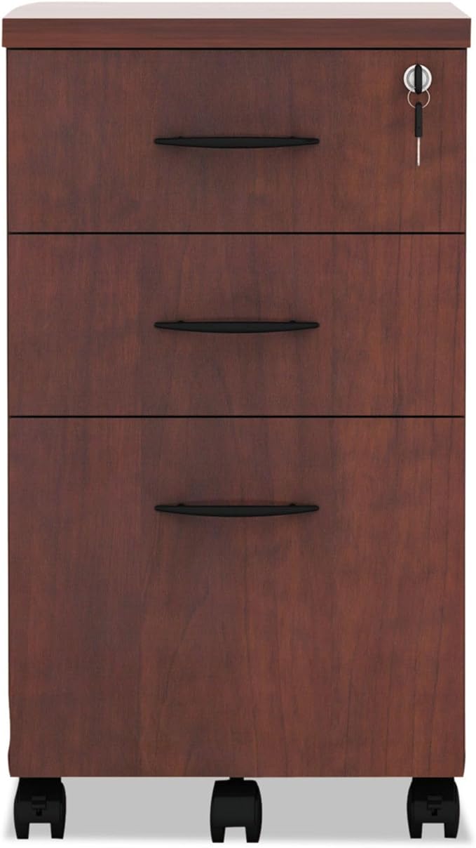 Alera ALE Valencia Mobile B/B/F Pedestal File, 15 7/8 x 20 1/2 x 28 3/8, Med Cherry
