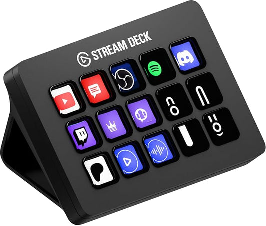 Elgato Stream Deck MK.2 Studio Controller, 15 Macro Keys | Trigger actions in OBS, Twitch, YouTube and more, Visual feedback, Hundreds of plugins, Works with Mac and PC