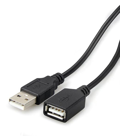 5 ft USB-A 2.0 Extension Cable Male to Female - Data Transfer and Charging, Shielded