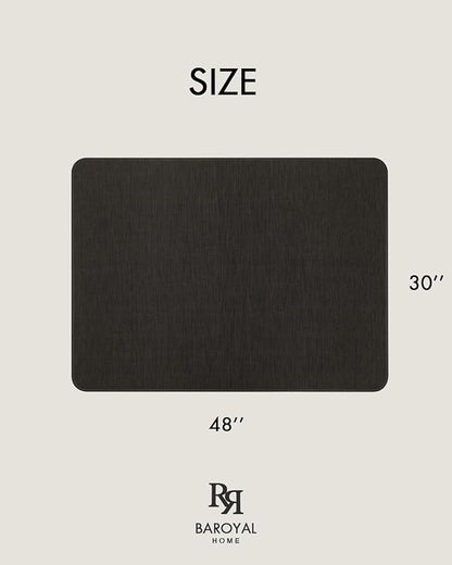 BARoyal Office Chair Mat for Hardwood Floor Under Desk Computer Rolling Chair Mat for Wood/Tile Floor Non-Slip Heavy Duty Desk Rug PVC Plastic Hard Floor Protector 30"x 48" (Espresso)