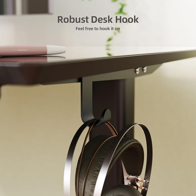 INNOVAR Glass Standing Desk with Drawers, 40×24 Inch Adjustable Stand Up Desk Quick Install Home Office Computer Desk, Black