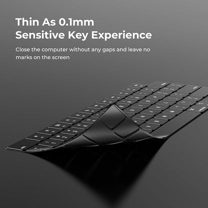 EooCoo Premium Keyboard Cover Skin Protector, Laptop Accessories Compatible with 2026 2025 2024 2023 2022 2021 M5/M4/M3/M2/M1 Pro/Max MacBook Pro 14/16, M5-M2 MacBook Air 13/15, MacBook Neo, Black