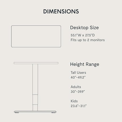 FLEXISPOT E6 Bamboo 3-Stage Dual Motor Electric Standing Desk 55 x 28 Sit Stand Up Desk, Holds 220 lbs, Adjustable Height w/Memory Presets, Solid Walnut Bamboo Desktop & White Frame, Ships in 2 Boxes