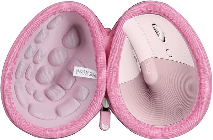 Hermitshell Hard Travel Case for Logitech Lift Vertical Ergonomic Mouse (Pink, Case for Right-Handed Mouse)