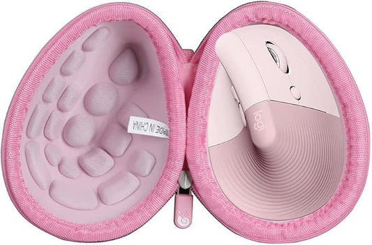 Hermitshell Hard Travel Case for Logitech Lift Vertical Ergonomic Mouse (Pink, Case for Right-Handed Mouse)