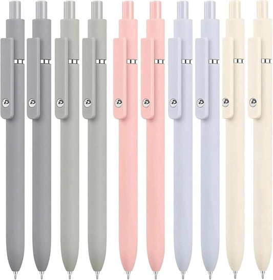 Vanhench 10 Pcs Gel Pens, 0.5mm Fine Point Smooth Writing Pens for Journaling Note, Preppy Stuff Aesthetic for Nurse Gifts, Birthday White Elephant Gifts, Stocking Stuffers (10PCS Morandi)