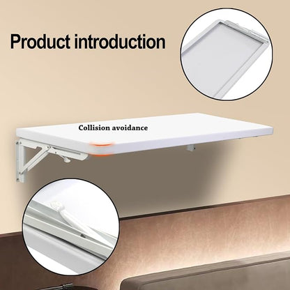 Laundry Room Wall Mounted Folding Table, Kitchen Restaurant Home Bar Work Table, All Aluminum Countertop, Waterproof Easy to Install and Clean (80X50cm/31.5""×19.7"")…, LZDZ004