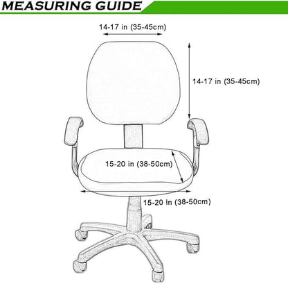 Smiry Stretch Jacquard Office Computer Chair Covers, Removable Washable Universal Desk Rotating Chair Slipcovers Protector, Seat + Backrest Cover, Dark Grey