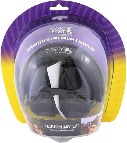 Howard Leight by Honeywell Leightning L2F Folding Slim Shooting Earmuff (R-01525) Black/Gray Large