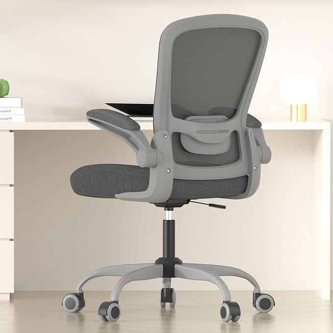 Mimoglad Office Chair, Ergonomic Desk Chair with Adjustable Lumbar Support, High Back Mesh Computer Chair with Flip-up Armrests-BIFMA Passed Task Chairs, Executive Chair for Home Office